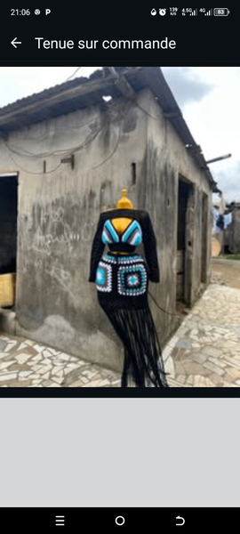 Veste perlée avec franges