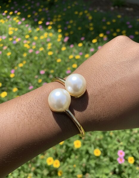 Bracelet doré perle double