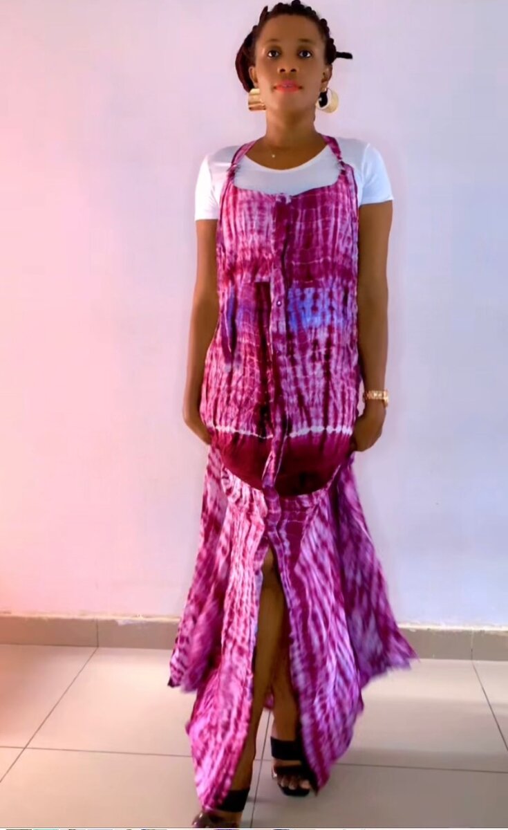 Robe Longue Tie-Dye Élégante