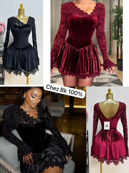 Robe de soirée en velours