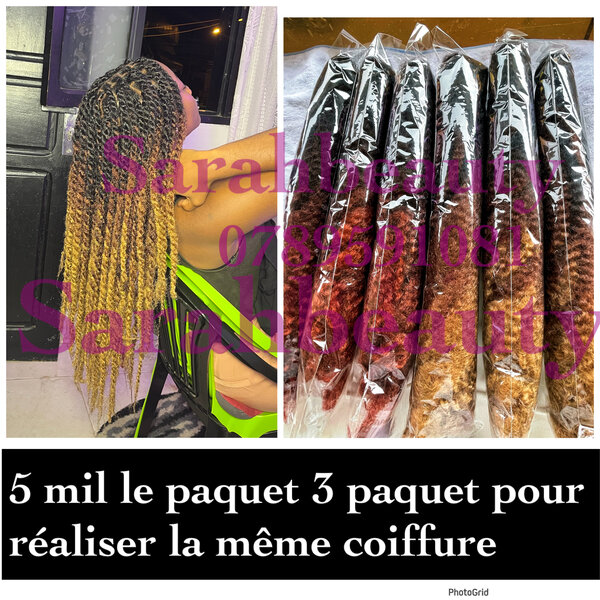 Cheveux tressés synthétiques