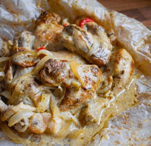 Poulet mariné crémeux