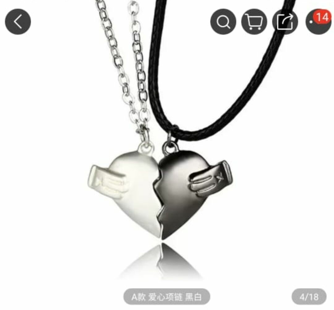 Couple magnetic necklace