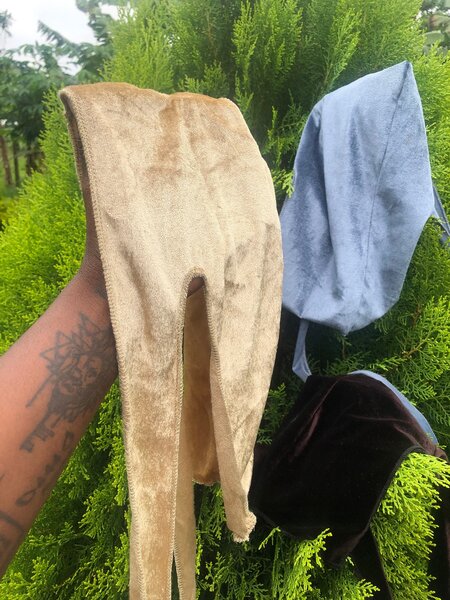 Golden velvet Durag