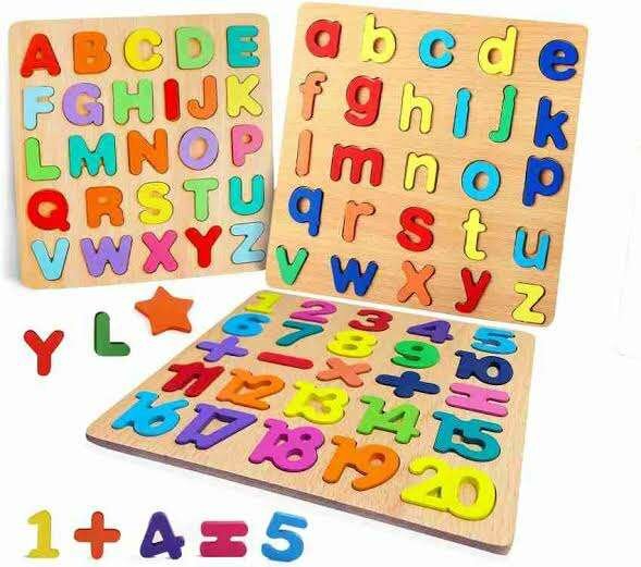 Wooden Alphabet and Number Boards