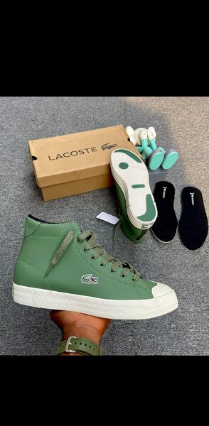Baskets montantes vertes homme