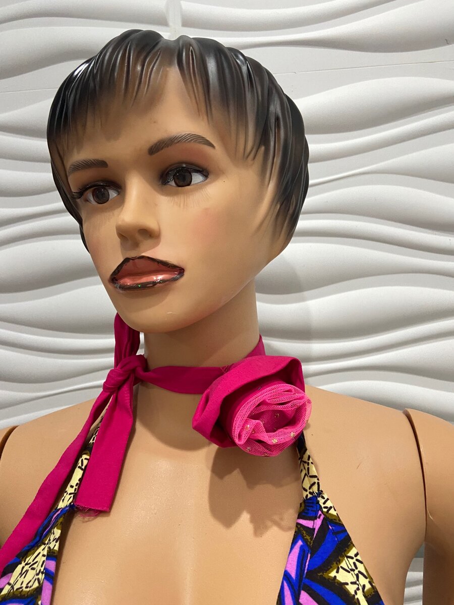 Neck chocker 4pcs (red,blue,pink,black)100gh