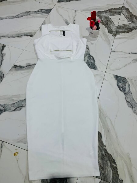 White stretchy dress