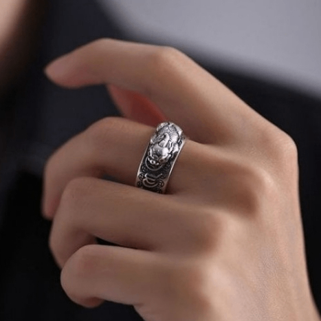 Bague ajustable homme