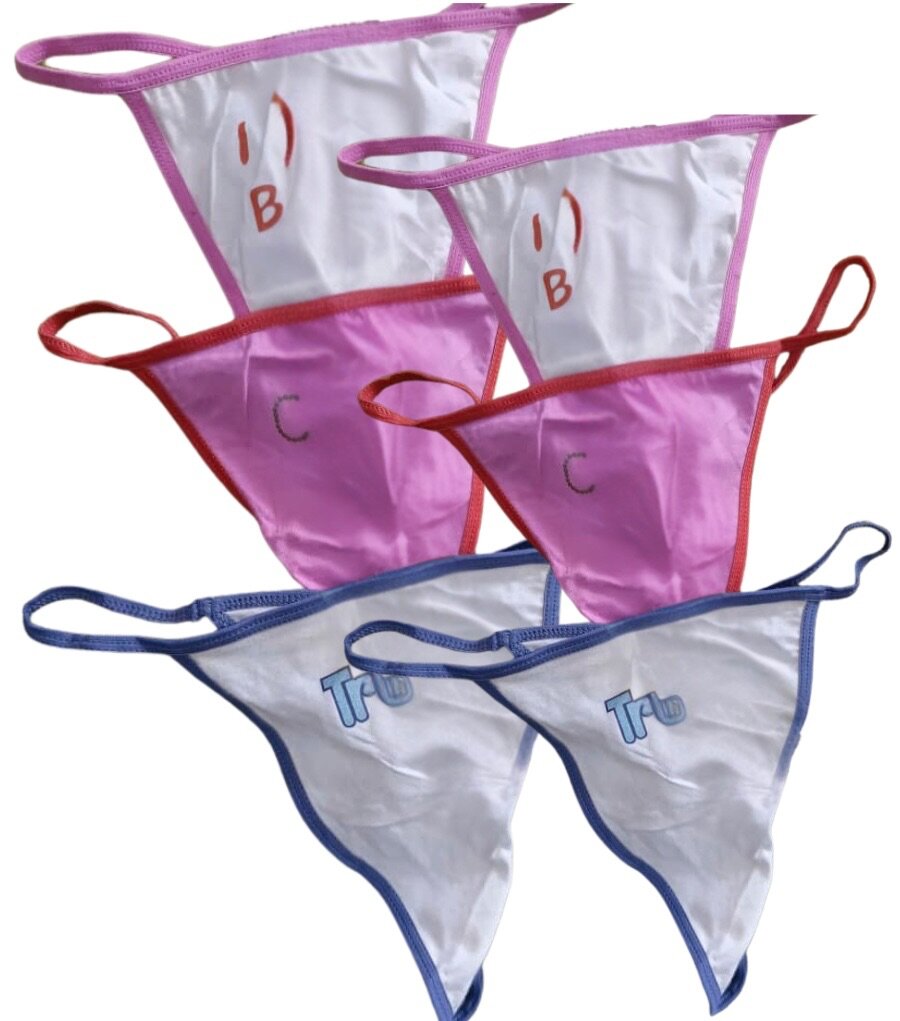 6 pièces Cotton g string