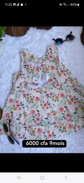 Robe fleurie bébé 9 mois