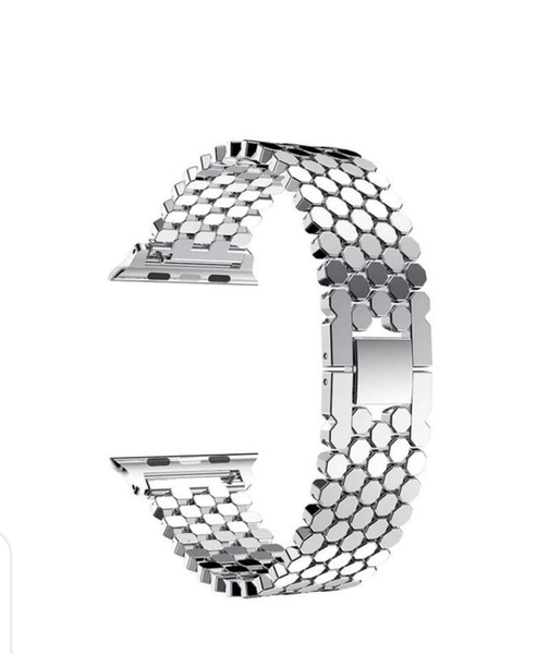 BRACELET APPLE WATCH 42-44-45-49 MM AXIER INOXYDABLE -ARGENT