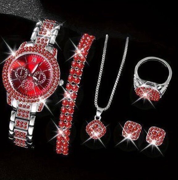 Ensemble Bijoux Luxe Rouge