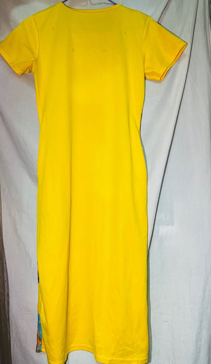Robe Ankara jaune éclatante