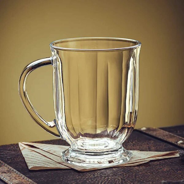 Verre à boire transparent avec poignée - 2pcs