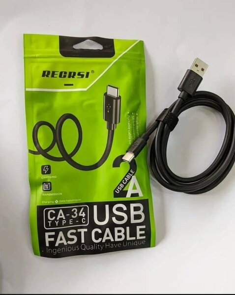 iphone, type C and flat pin charging cables