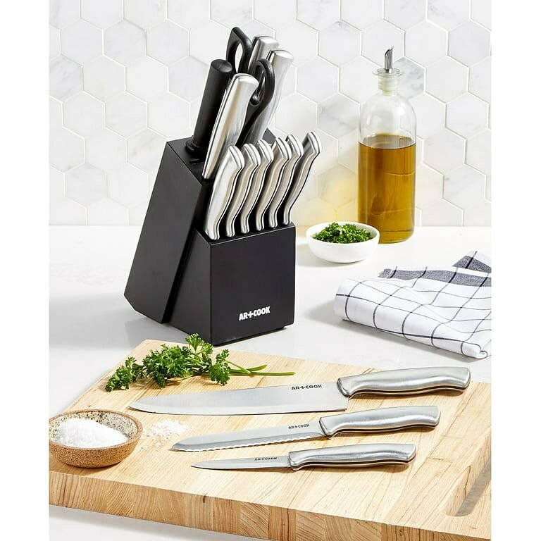 Knife Set with Butcher Block