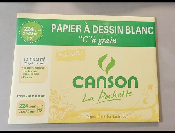Papier à dessin Canson 224g
