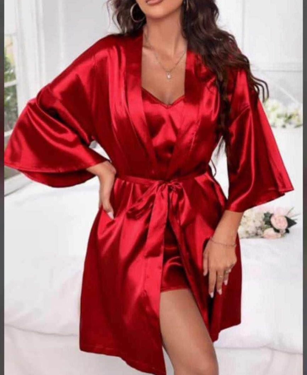 Nuisette en soie 3 pieces