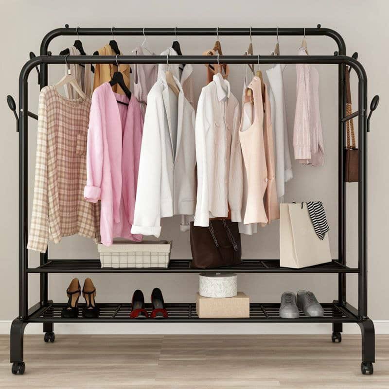 Cloth rack with shoe rack