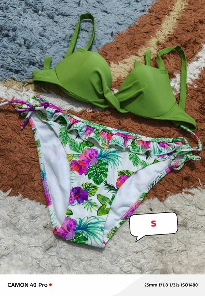 Bikini Femme Vert Tropical