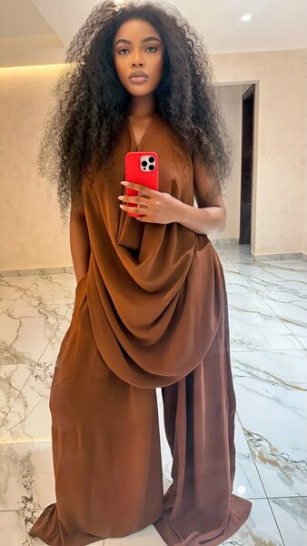 Ensemble marron drapée