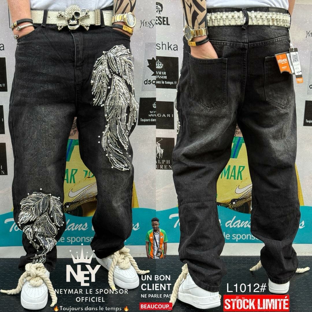 Jeans noirs style urbain