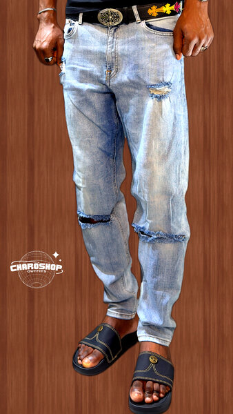 Jeans décontractés délavés homme