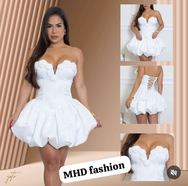 Robe bustier volumineuse chic