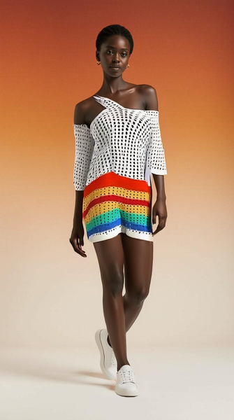 Robe d'été arc-en-ciel