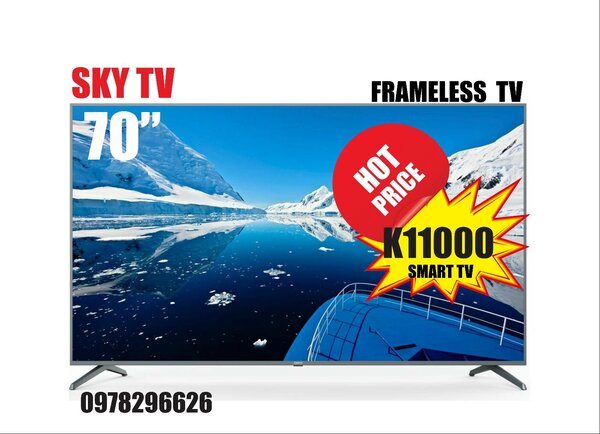 LED frameless 4k UHD android smart tvs