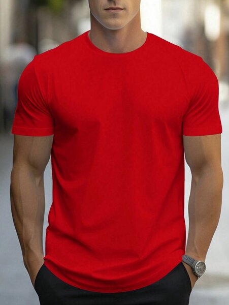 T-shirt rouge pour homme