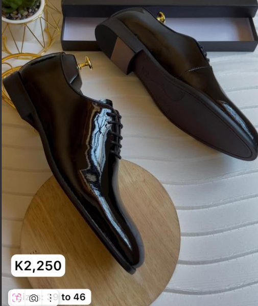 black patent leather shoes