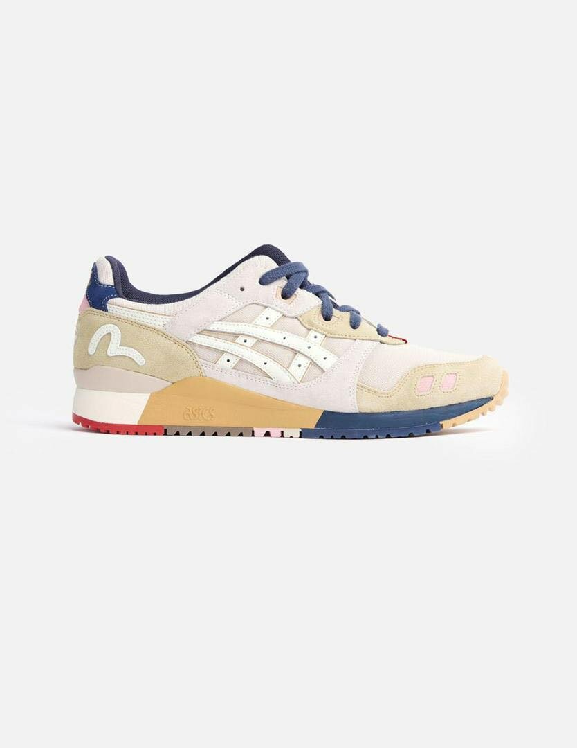 Sneakers beige rétro homme