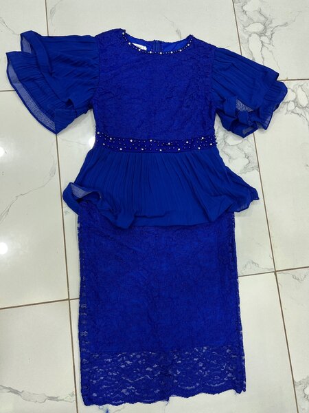 Elegant lovely blue dress