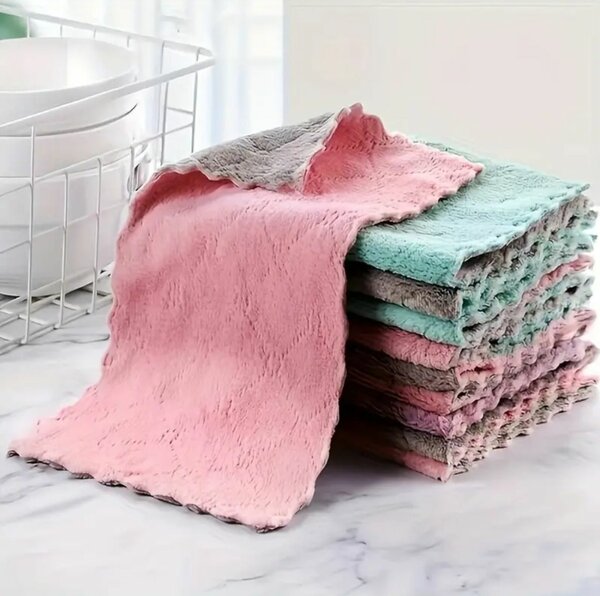 5 PCS Ensemble de torchons et de chiffons de cuisine