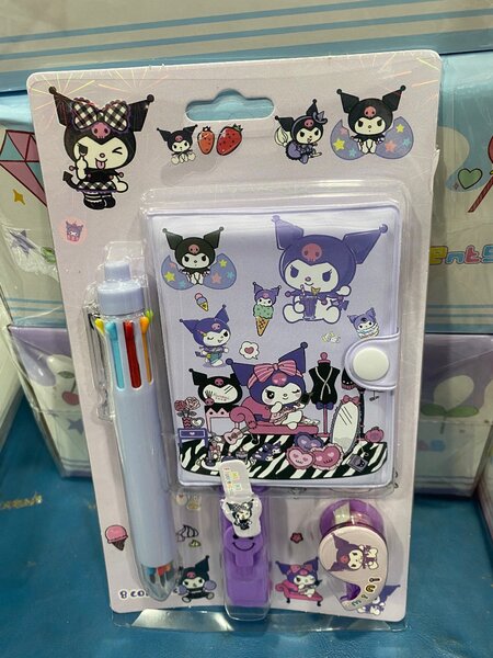 Set d'écriture kawaii multicolore