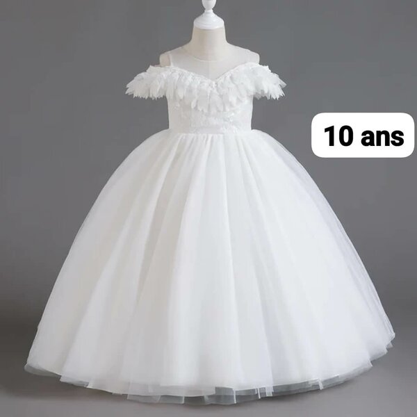 Robe de cérémonie blanche enfant