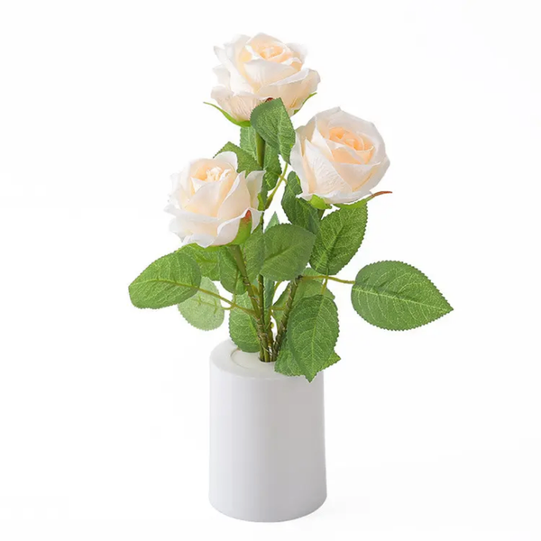 Led light night flower candle