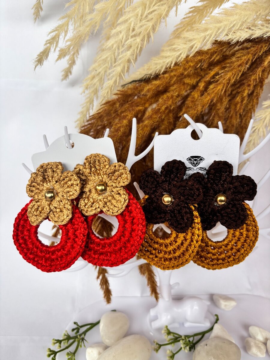 Handmade crochet earrings