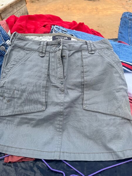 Jupe en jean et Skaï