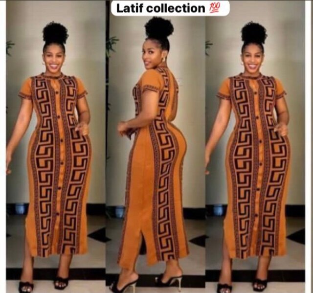 Robe élégante à motifs géométriques