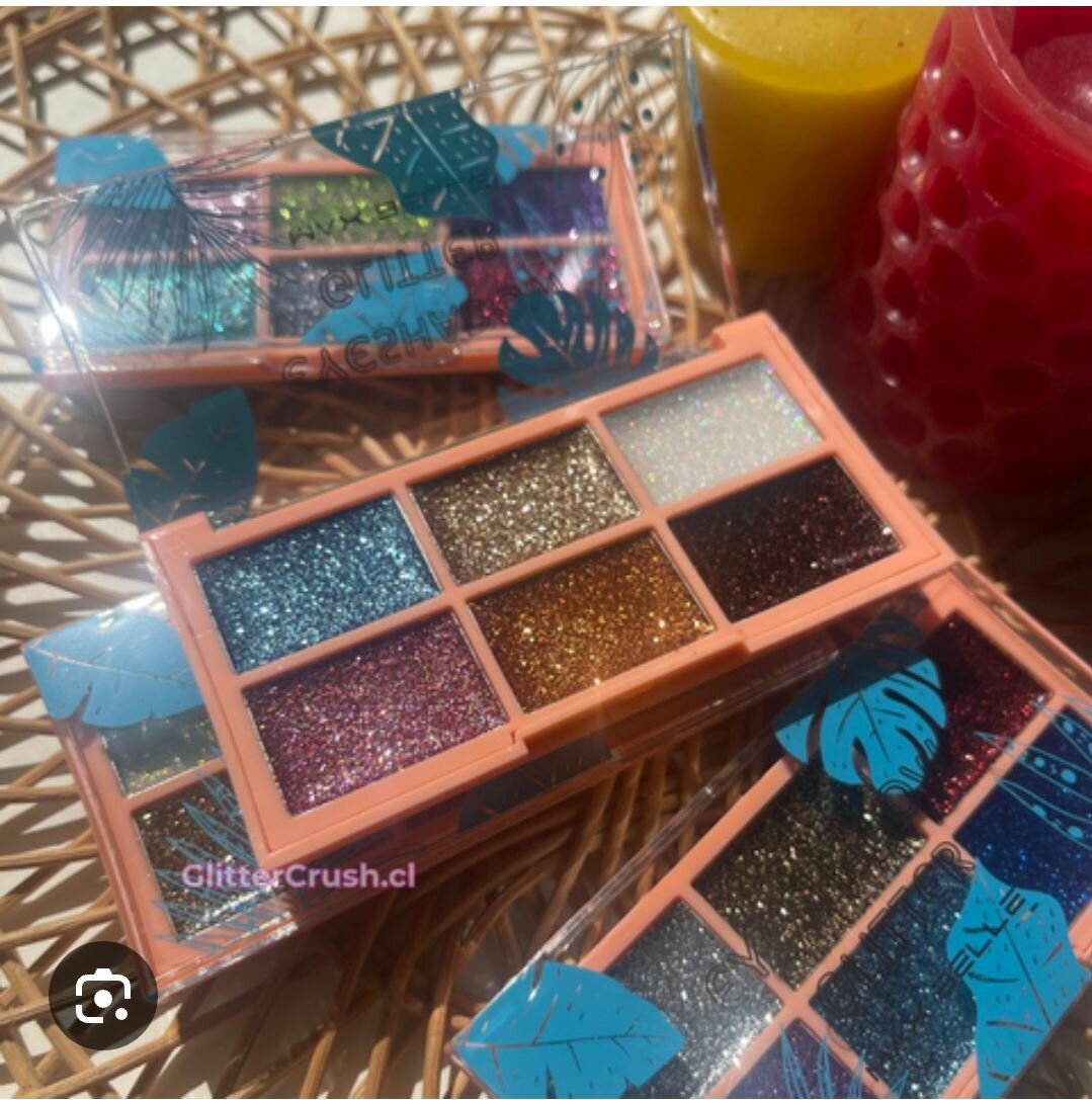 Palette de fards à paupières à paillettes