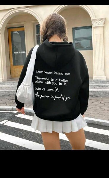 Sweat à capuche avec message