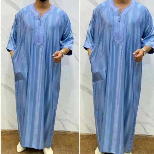 Caftan Bleu Homme Confortable