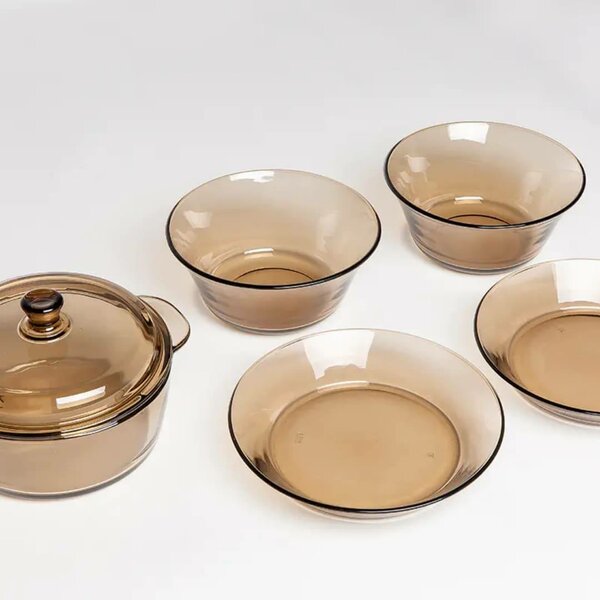 Ensemble de bol en verre trempé résistant à la chaleur