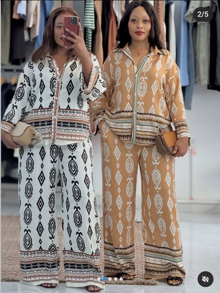 Ensemble chic motif ethnique