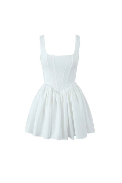 White corset dress