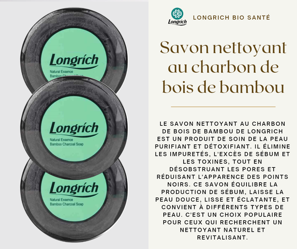 SAVON NETTOYANT AU CHARBON DE BOIS DE BAMBOU