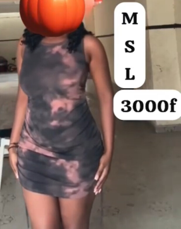 Robe moulante tie-dye